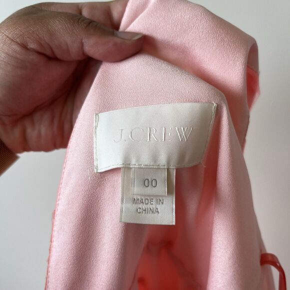 J. Crew Lynette Tulle Cocktail Dress Neon Coral Cocktail Balletcore Size 00 $228 - Picture 12 of 15